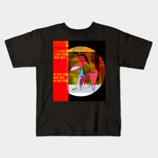 Abstract Stand Up Comedian Kids T-Shirt